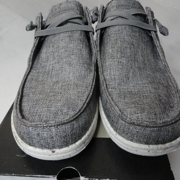 Skechers Melson Chad Slip on Sneaker Gray Relaxed Fit Air Cooled Men's Size 14 - Picture 15 of 16